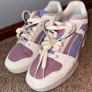 Men’s Puma Slipstream “Diet Starts Monday”. A color mix of purples & cream!
